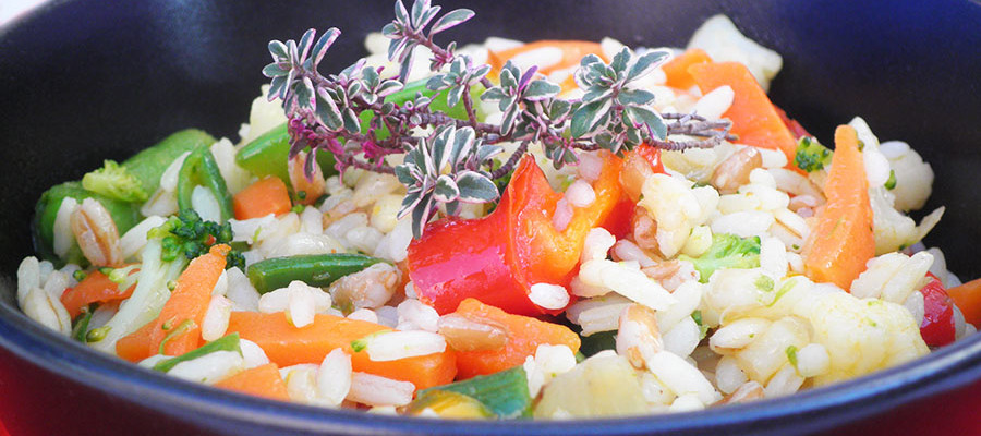 Insalata di riso vegetariana