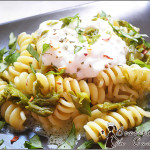 Pasta asparagi e burrata