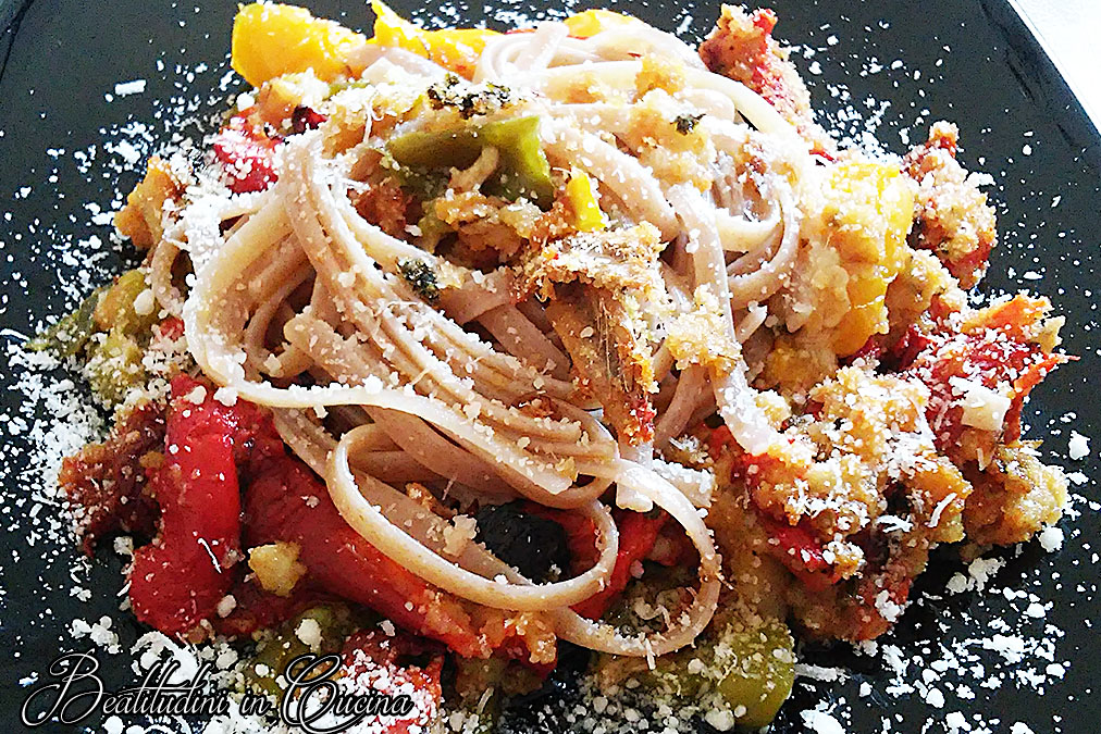 Pasta con verdure ripiene