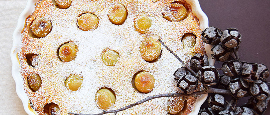 clafoutis di uva bianca