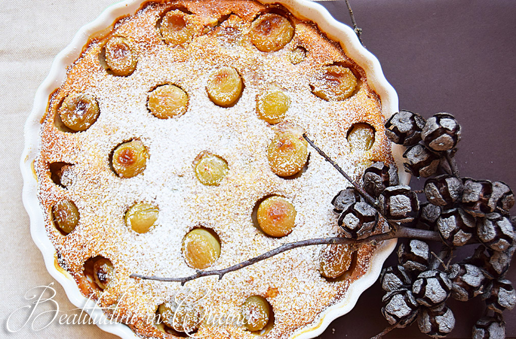 clafoutis di uva bianca