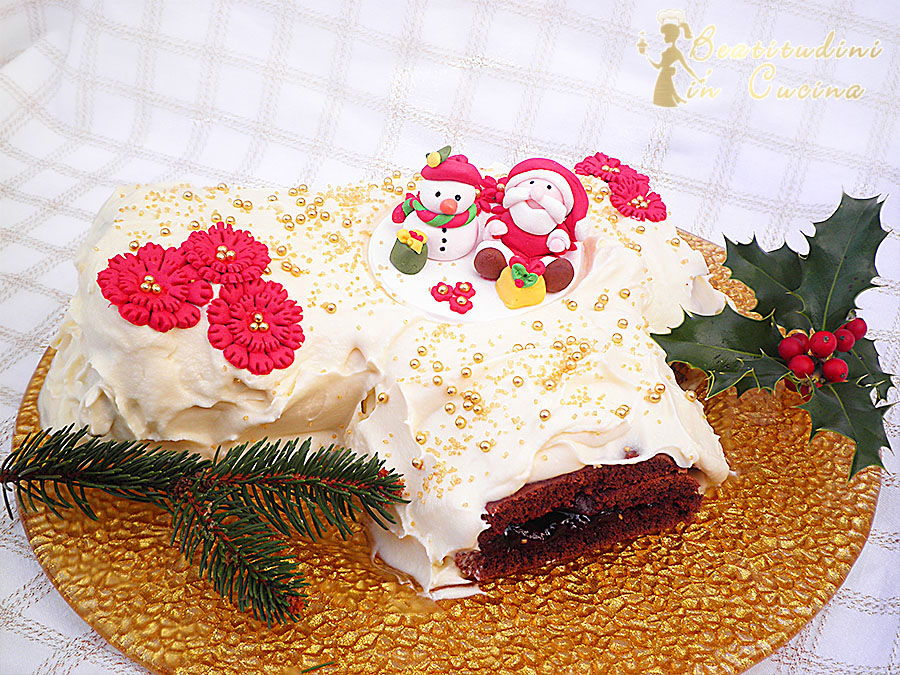 Tronchetto Di Natale Ganache.Tronchetto Di Natale Innevato Beatitudini In Cucina