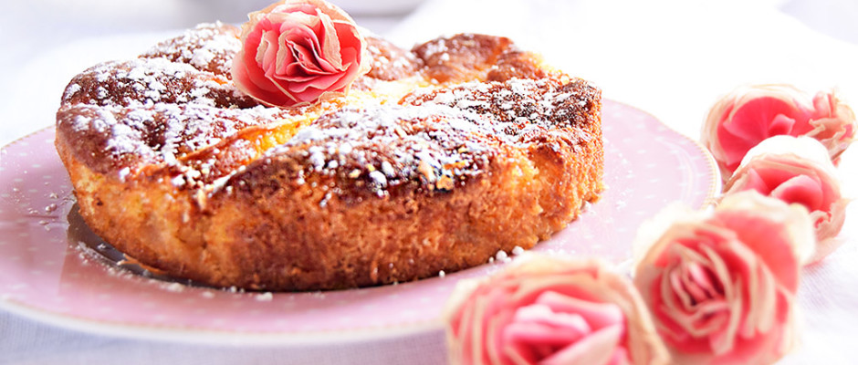 Torta di mele e rose