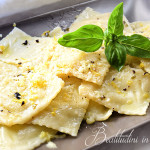 Ravioli al pecorino, basilico e limone