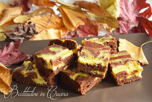 Brownies variegato al philadelphia