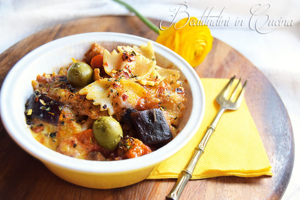 Farfalle gratinate con verdure