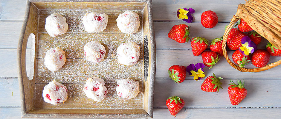 Biscotti cocco e fragole