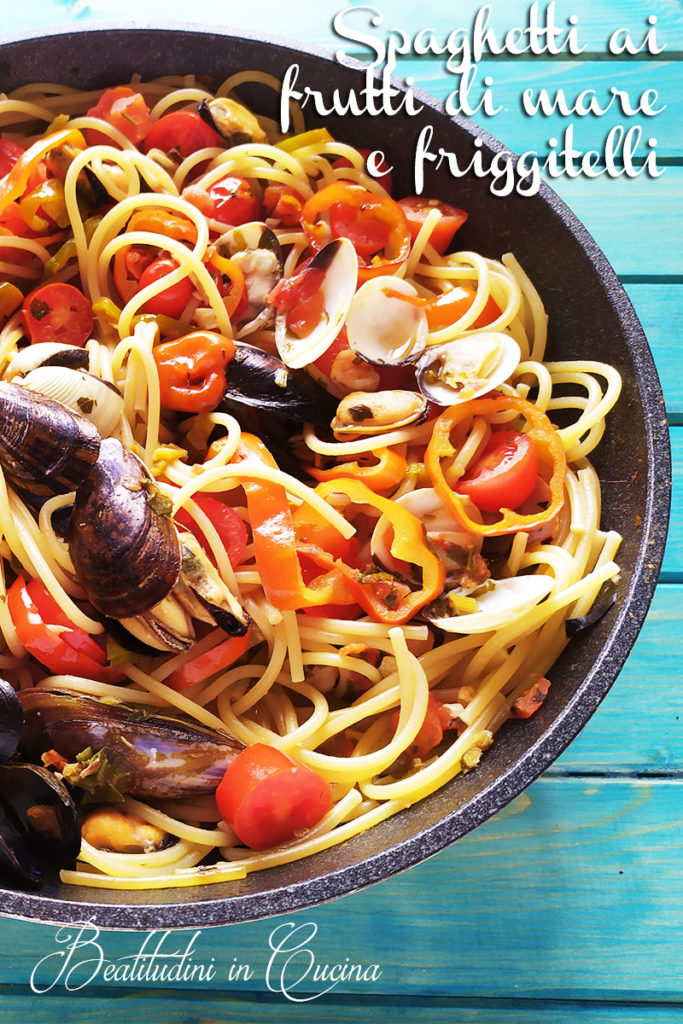 Spaghetti ai frutti di mare e friggitelli