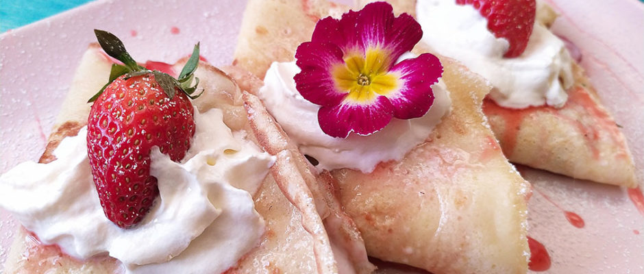 Crepes panna e fragole