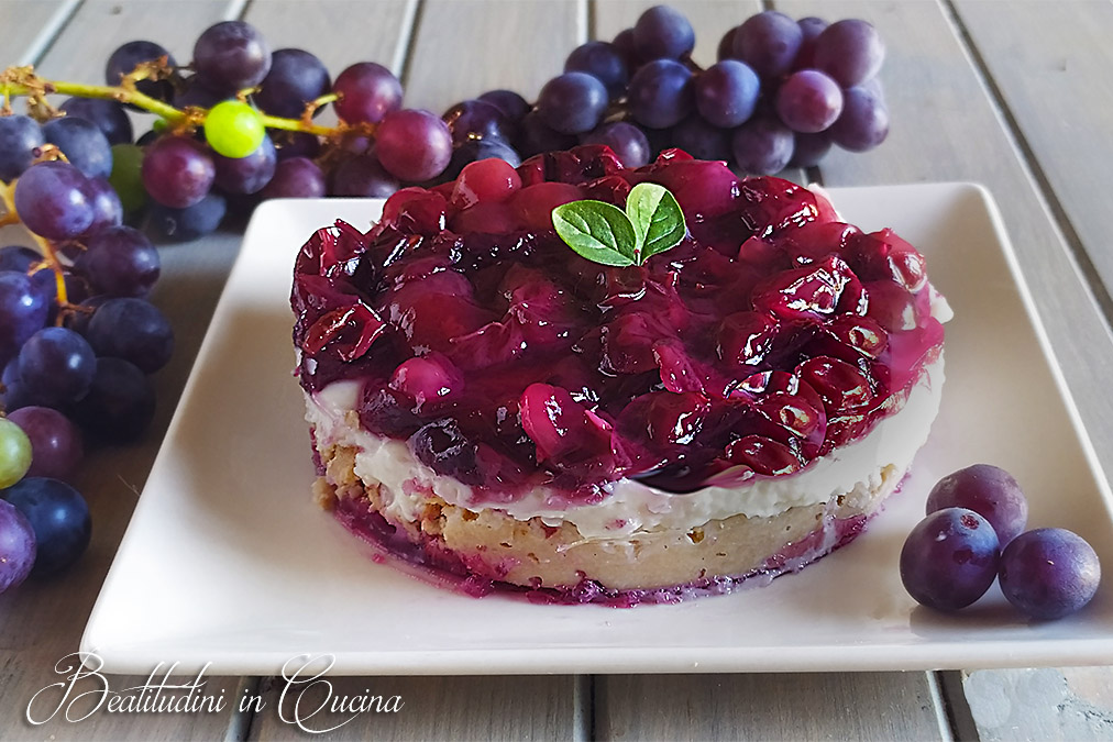 Cheesecake all’uva fragola