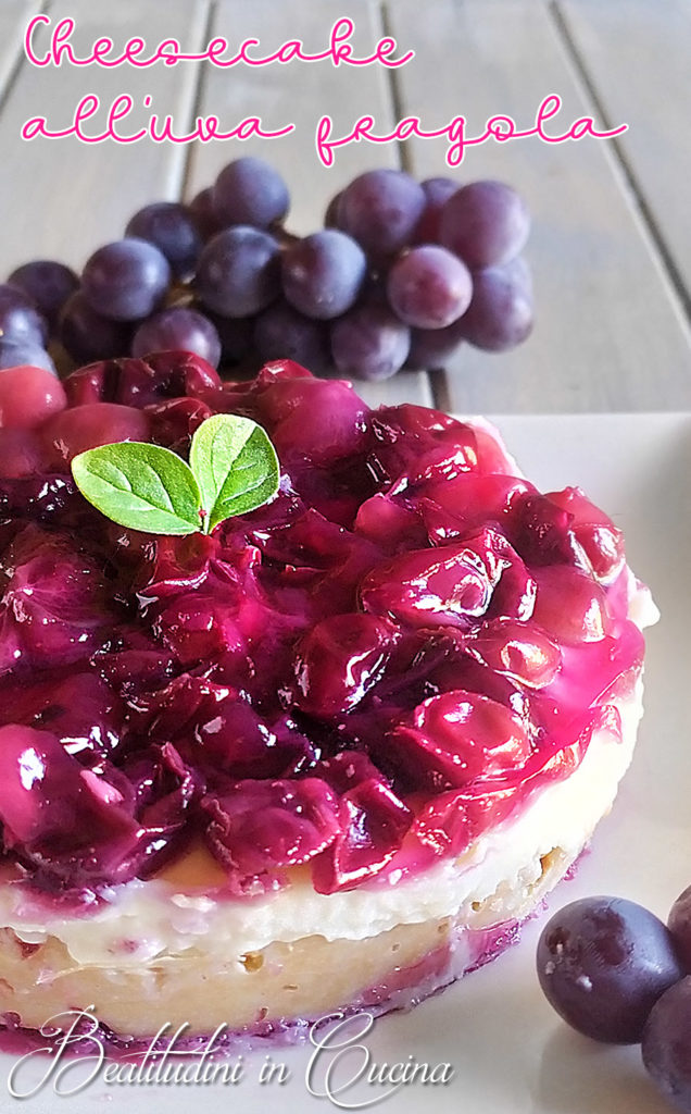 Cheesecake all'uva fragola