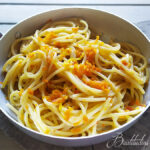 Spaghetti con bottarga e limone