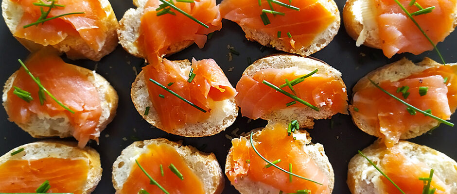 Crostini al salmone affumicato